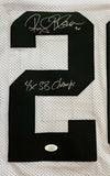 Autographed jersey of Rocky Bleier of the Pittsburgh Steelers, inscribed with "4X SB Champs"