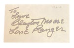 Clayton Moore "Lone Ranger" Autograph