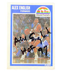 1989 Alex English Denver Nuggets Fleer 1989 Autographed Trading Card