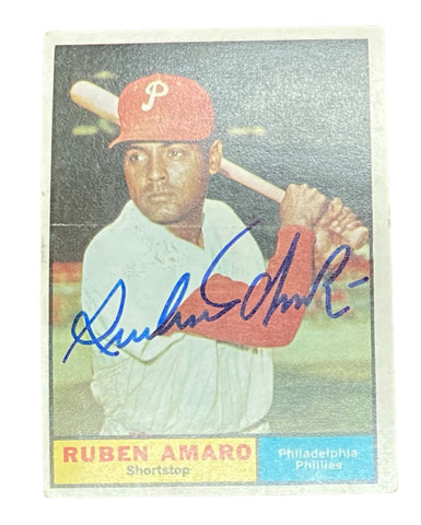 1960 Topps Rueben Amaro Autographed Card No.103