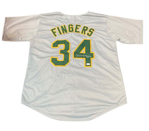Rollie Fingers Oakland Athletics Autographed Jersey - Gray