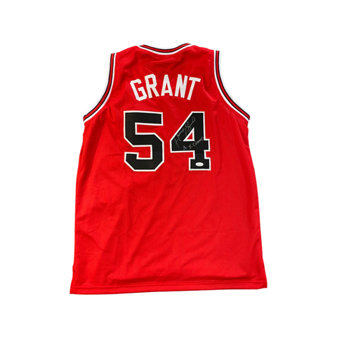Horace Grant Signed Bulls Jersey Inscribed “4x Champ” JSA Authenticated