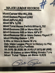 Pete Rose Reds Stats Jersey - Framed - All In Autographs