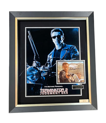 Arnold Schwarzenegger "Terminator 2: Judgment Day" Autographed Collage Shadowbox