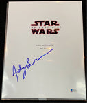 Andy Serkis "Star Wars: The Last Jedi" Signed Unframed Cover Script Page