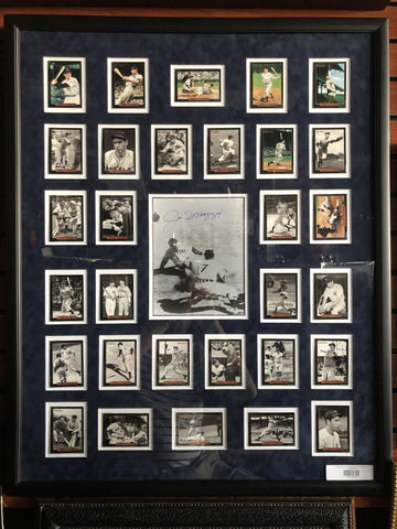 Joe DiMaggio Signed 8x10 with Baseball Card Set Commemorative - All In Autographs