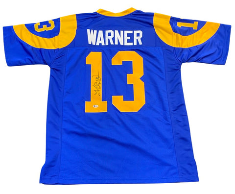 Kurt Warner St. Louis Rams Autographed Jersey - Blue Beckett COA
