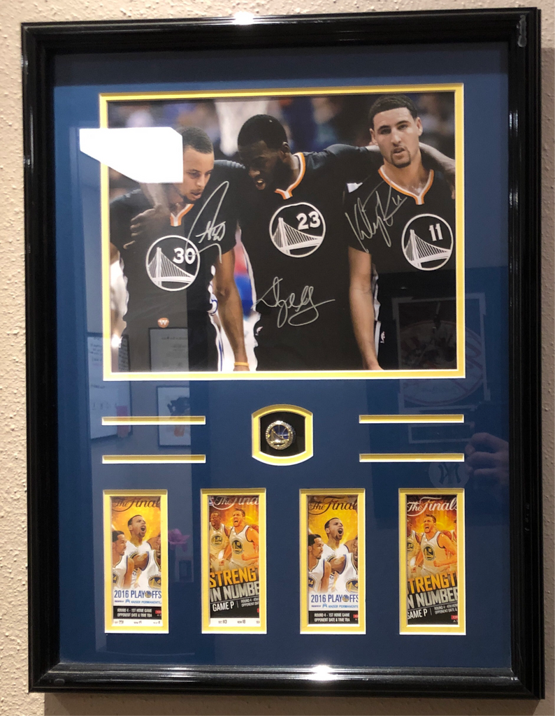 Stephen Curry Autographed and Framed White Golden State Warriors Jersey