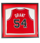 Horace Grant - Chicago Bulls - Signed Framed Jersey "4x Champ" insc.