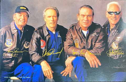 "Space Cowboys" (James Garner, Clint Eastwood, Tommy Lee Jones & Donald Sutherland) Signed Reprinted Photo