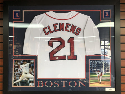 Roger Clemens Autographed & Framed Red Sox Jersey w/Steiner COA