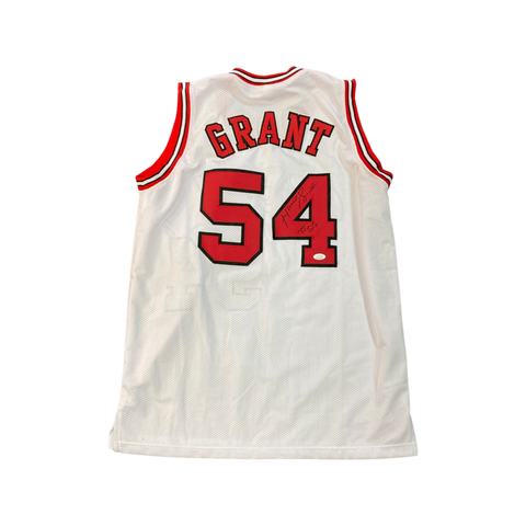 Horace Grant Signed Bulls White Jersey JSA Authenticated