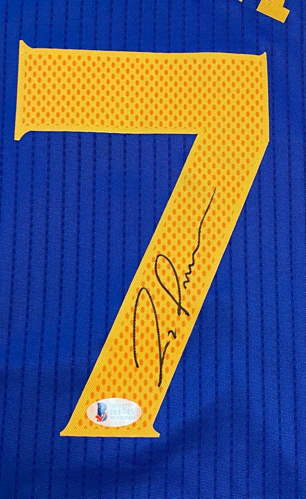 Zaza Pachulia Golden State Warriors Signed Jersey - Blue - Beckett