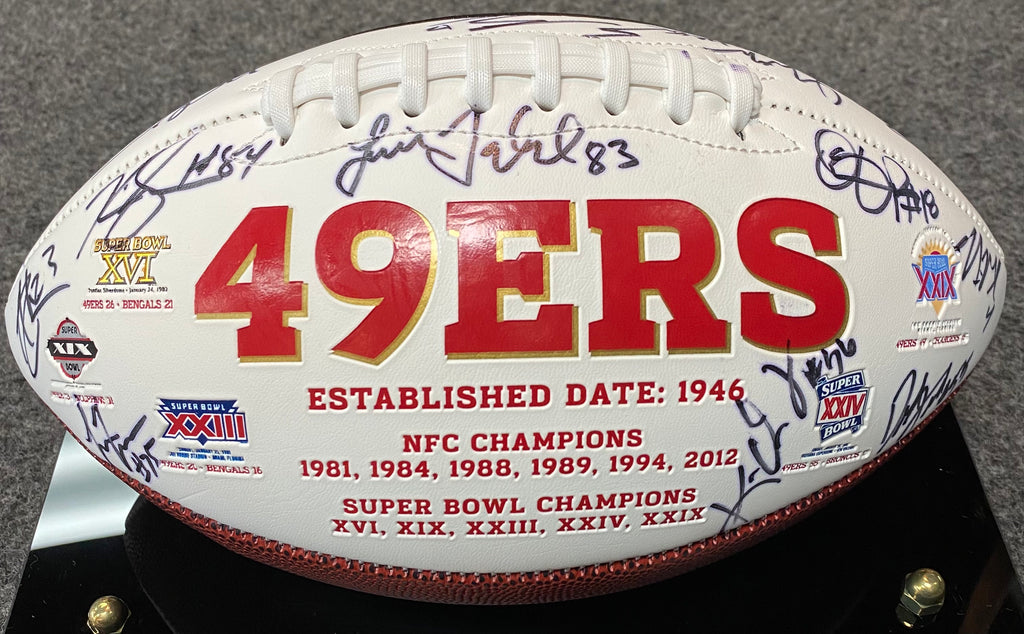 San Francisco 49ers Super Bowl LIV (54) Team Signed Football – All