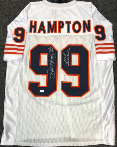 Dan Hampton Chicago Bears Autographed Jersey - White