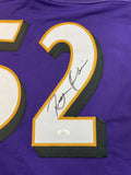 Ray Lewis Baltimore Ravens Autographed Jersey - Purple JSA COA