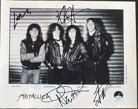 Metallica signed photo