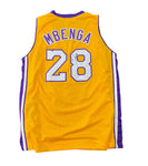 DJ Mbenga Los Angeles Lakers Signed Jersey - Yellow