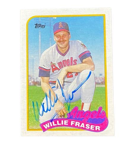Willie Fraser 1989 Los Angeles Angles Autographed Topps Trading Card