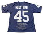 Rudy Ruettiger Notre Dame Fighting Irish Autographed Jersey with Stats JSA