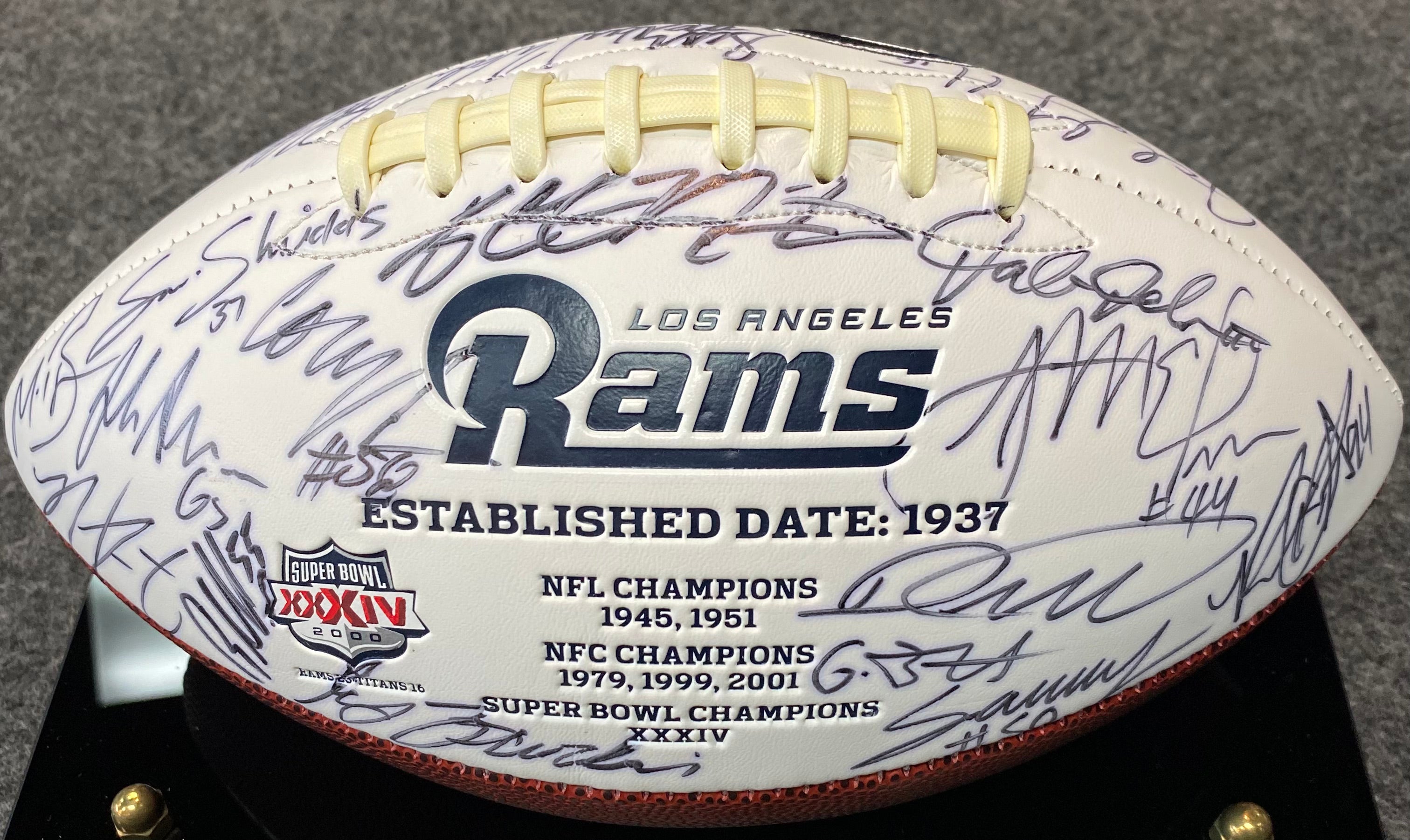 Los Angeles Rams Super Bowl Champions Gear, Autographs Info