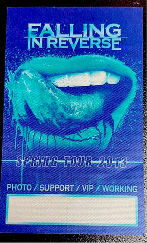 Falling In Reverse - Spring Tour 2013 Unused Back Stage Pass