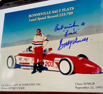 Bobby Unser Bonneville Salt Flats Land Speed Record Signed Photo