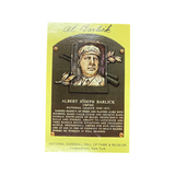 Al Barlick Umpire Autographed Baseball Hall of Fame Plaque Postcard