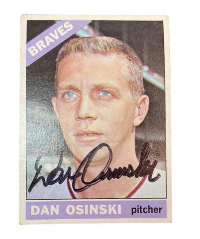 Dan Osinski 1966 Topps Baseball Autographed Card