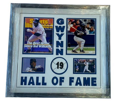 Tony Gwynn signed Hall Of Fame photo collage