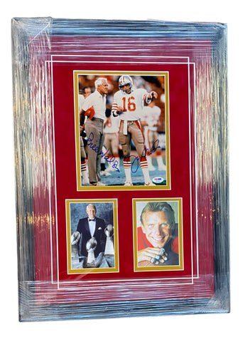 Bill Walsh & Joe Montana San Francisco 49ers Autographed Photo 8x10 Commemorative PSA