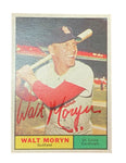 Walt Moryn 1961 Topps Baseball Autographed Card