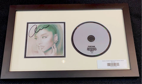 Ariana Grande Signed CD - “Positions” -Framed 10x16