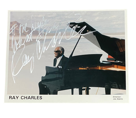 Ray Charles signed photo and letter