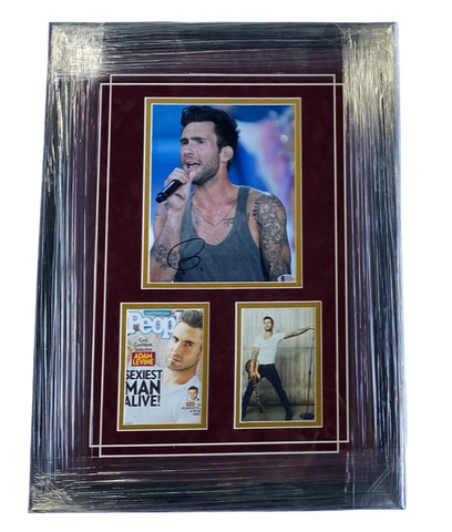 Adam Levine Maroon 5 Autographed Photo Collage Beckett COA