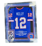Jim Kelly Buffalo Bills Framed Signed Jersey - Blue