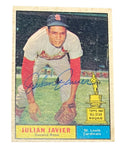 Julian Javier 1961 Topps Baseball Autographed Card