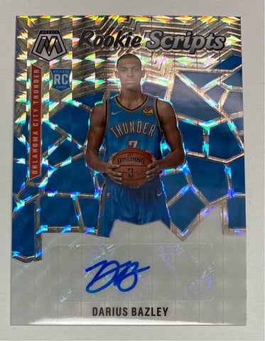 2019-20 Darius Bazley Panini Mosaic Rookie Scripts Prizm Autograph # RS-DBZ