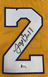 Lonzo Ball Los Angeles Lakers Signed Jersey - Yellow Beckett COA