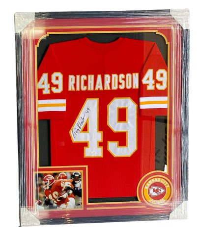 Tony Richardson Kansas City Chiefs Autographed Framed Jersey JSA COA