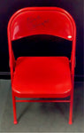 Bob Knight Indiana Hoosiers Signed Bench Chair - Red