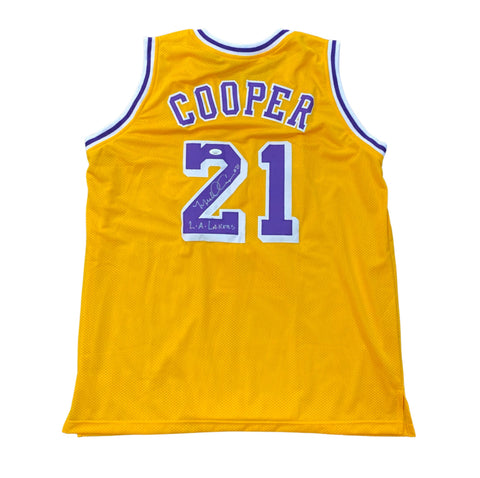 Michael Cooper Signed Jersey, LA Lakers Yellow