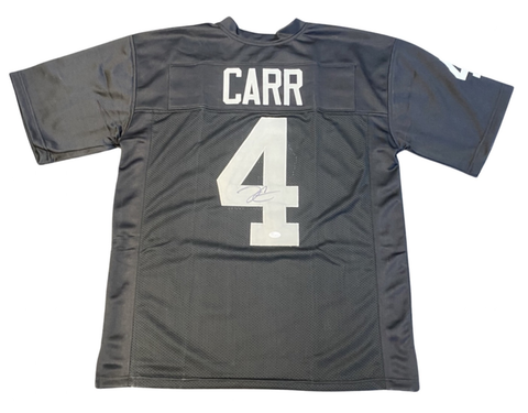 Derek Carr Oakland/Las Vegas Raiders Signed Jersey - Black - JSA COA