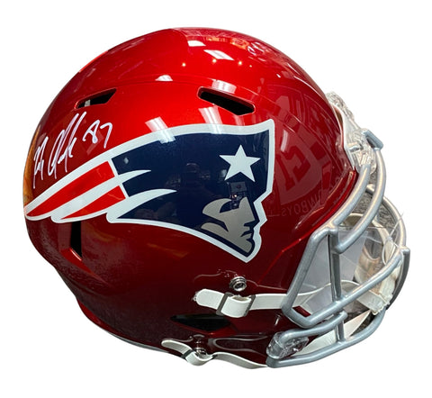 Rob Gronkowski Signed Patriots Full-Size Flash Alternate Speed Helmet