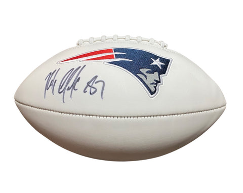 Rob Gronkowski Signed Patriots Logo Football