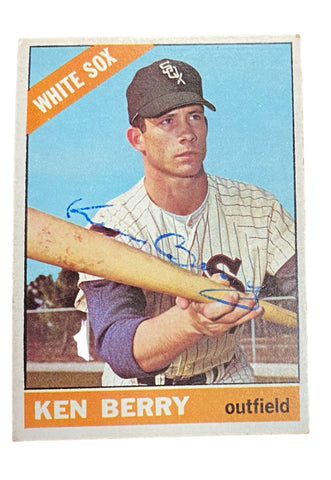Ken Berry 1966 Topps Baseball Autographed Card