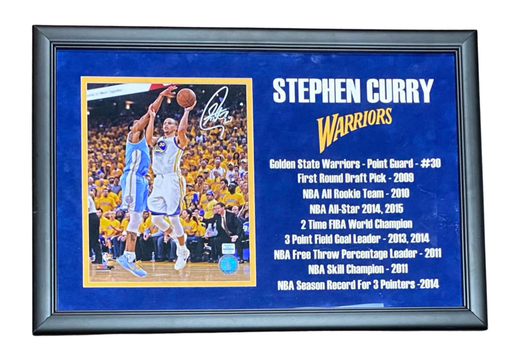 Stephen Curry Golden State Warriors Rookie Signed 8x10