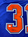 Grant Fuhr Edmonton Oilers Autographed Jersey - Blue- JSA COA