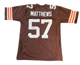 Clay Matthews Jr. Cleveland Browns Autographed Jersey - Brown
