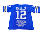 Roger Staubach Dallas Cowboys Autographed Jersey - Blue -Beckett COA
